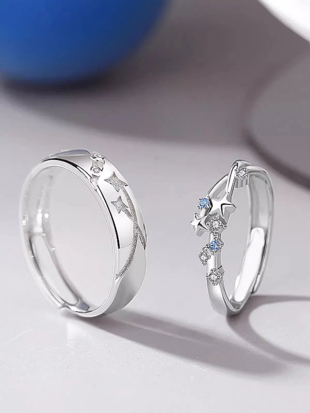 Sweet Couple Night Glowing Star Style Unique Design Premium Feel Adjustable Rings Simple Opening Luminous Lovers Exquisite Ring