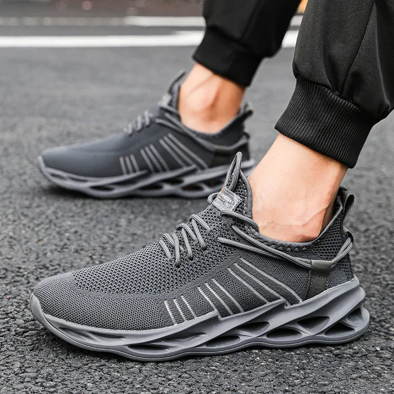 YRZL Sports Shoes Men Breathable Sneakers Comfortable Jogging Shoes for Men Non Slip Outdoor Walking Shoes Mesh Casual Sneakers