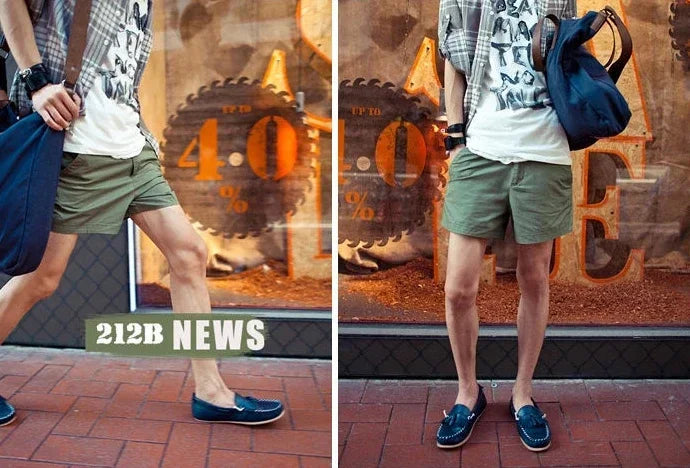 Shorts for Men with Zippers Cargo Pockets Man Short Pants Blue Cotton Loose Fashion No Logo Y2k Personalizate Korean Style Xl