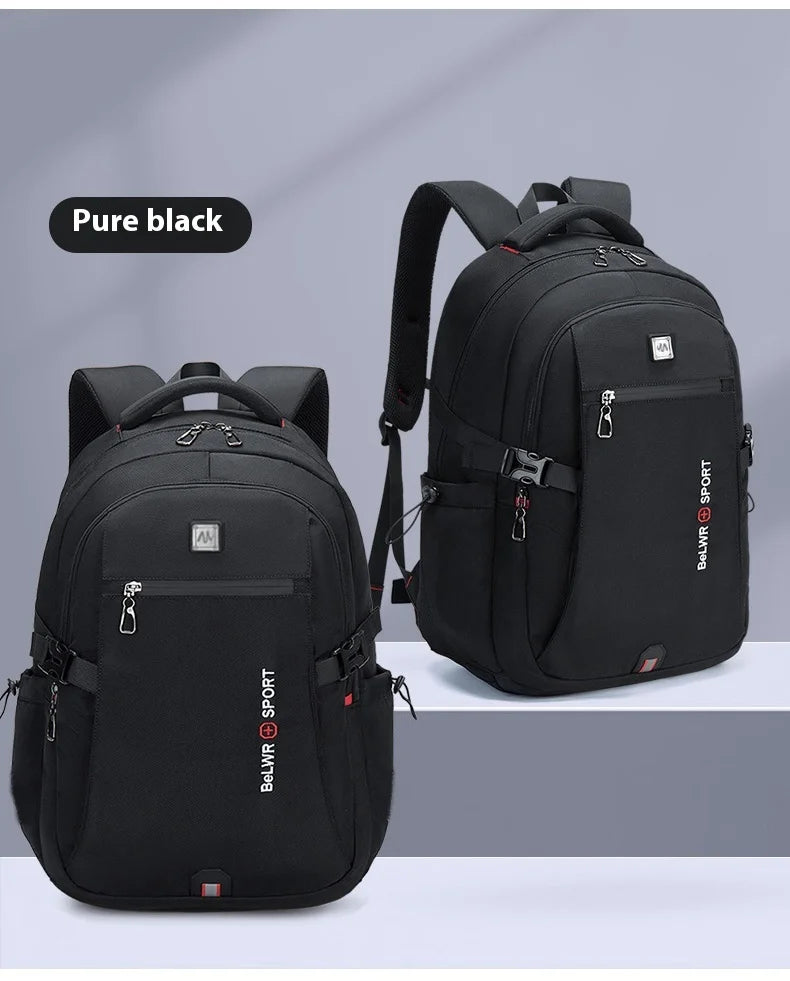 Backpack, male student backpack, computer bag, travel large capacity, thick, handsome, durable, dirt resistant