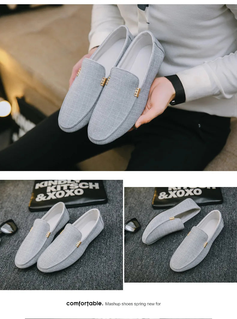 Shoes Men Casual  Comfort Men Shoes Denim Male Shoes Adult Footwear 2023 New Men Loafers Canvas Shoes Men Sneakers Driving Shoes