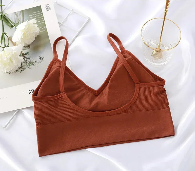 Seamless Women Push Up Bra Beautiful Back Bras Fitness Tops Brassiere Bralette Female Tube Top Underwear with Chest Pad