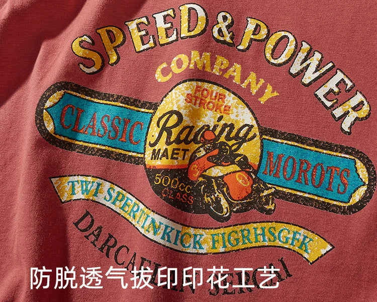 Short sleeve t-shirt men's European and American trend half sleeve washed cotton summer new youth leisure round neck T