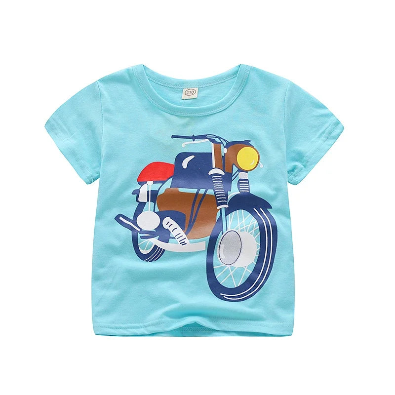Children Shirts Cotton Kids Tops Cartoon T-shirt For Boys Girls Blouse School Child Outerwear 2024 Baby Tees 2-8years