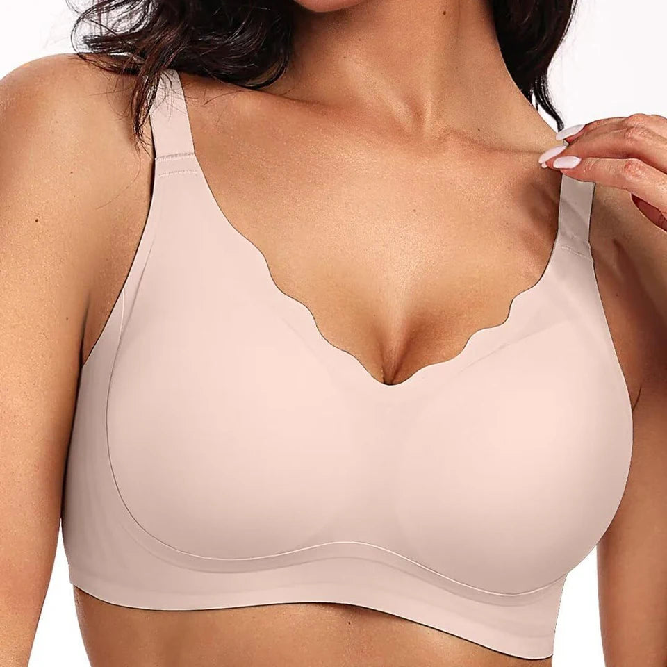 Women's Push Up Soft Bra Removable Padded Non Wired Bra Comfort Seamless Full Coverage Everyday Bra Underwear For Women