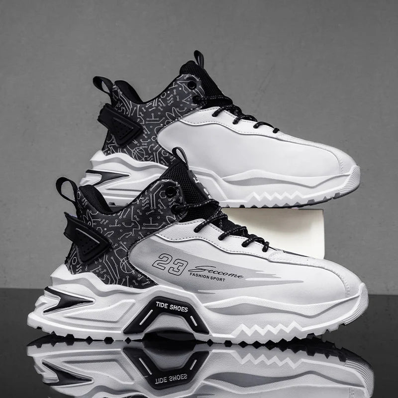 Men Sneaker Shoes Casual Sports Basketball Shoes for Men High Top Male Running Shoes Walking Style Shoes Fashion Footwear