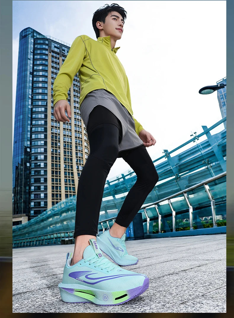 Running Shoes Men Carbon Plate Speciality Marathon Sports Breathable Lightweight Women's Comfortable Nonskid Leisure Sneakers