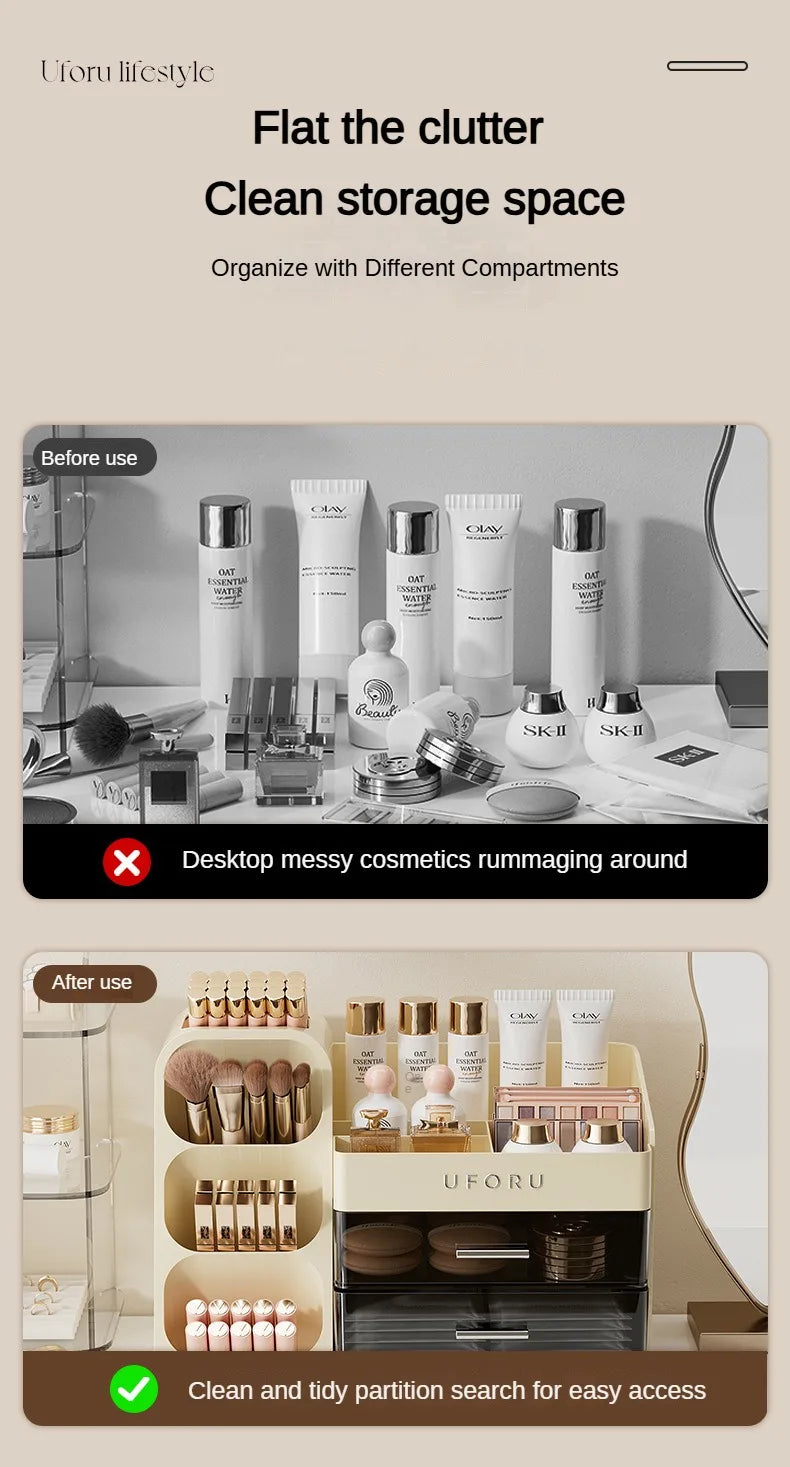 Makeup Organizer with Drawers for Vanity Spacious Cosmetic Display Case ,Perfect Storage Solution for Beauty Essential