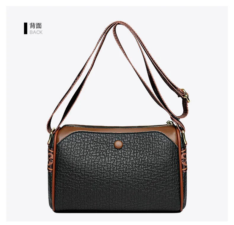 New Pillow Boston Bag Women's Soft Leather Luxury Ladies Handbag Large Capacity Fashion Versatile One Shoulder Crossbody Bag