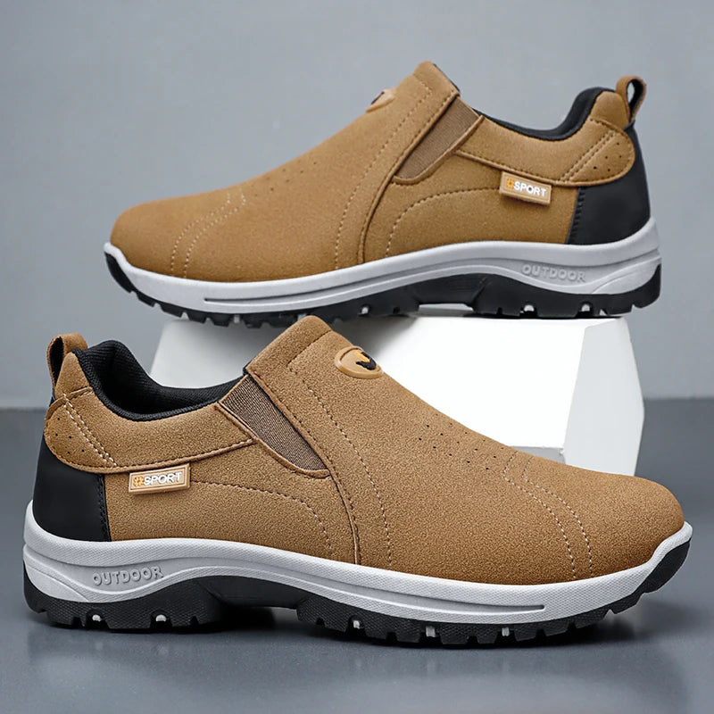 Men's Summer Casual Sneakers - Chocolate Brown Size 46 Lightweight Non-Slip