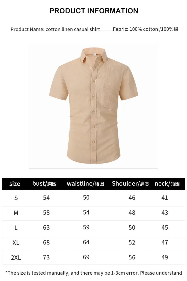 Men's short-sleeved shirts are casual, trendy, comfortable, cool on the street, versatile, simple and slimming in summer