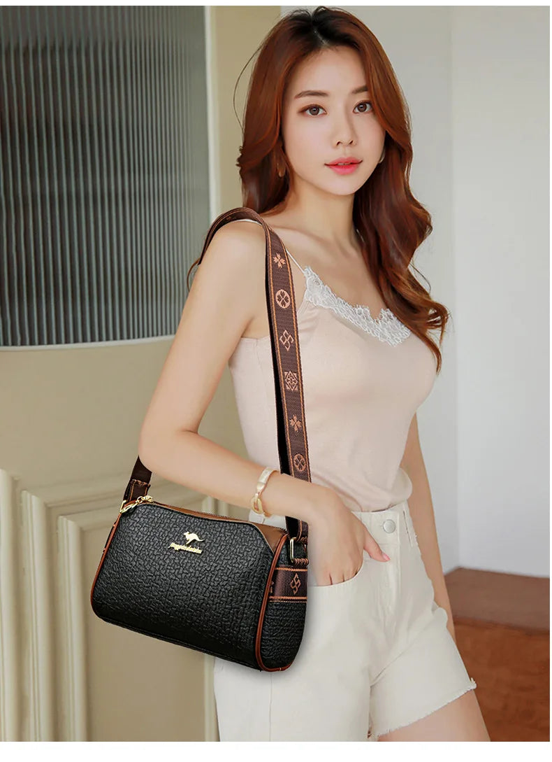 New Pillow Boston Bag Women's Soft Leather Luxury Ladies Handbag Large Capacity Fashion Versatile One Shoulder Crossbody Bag