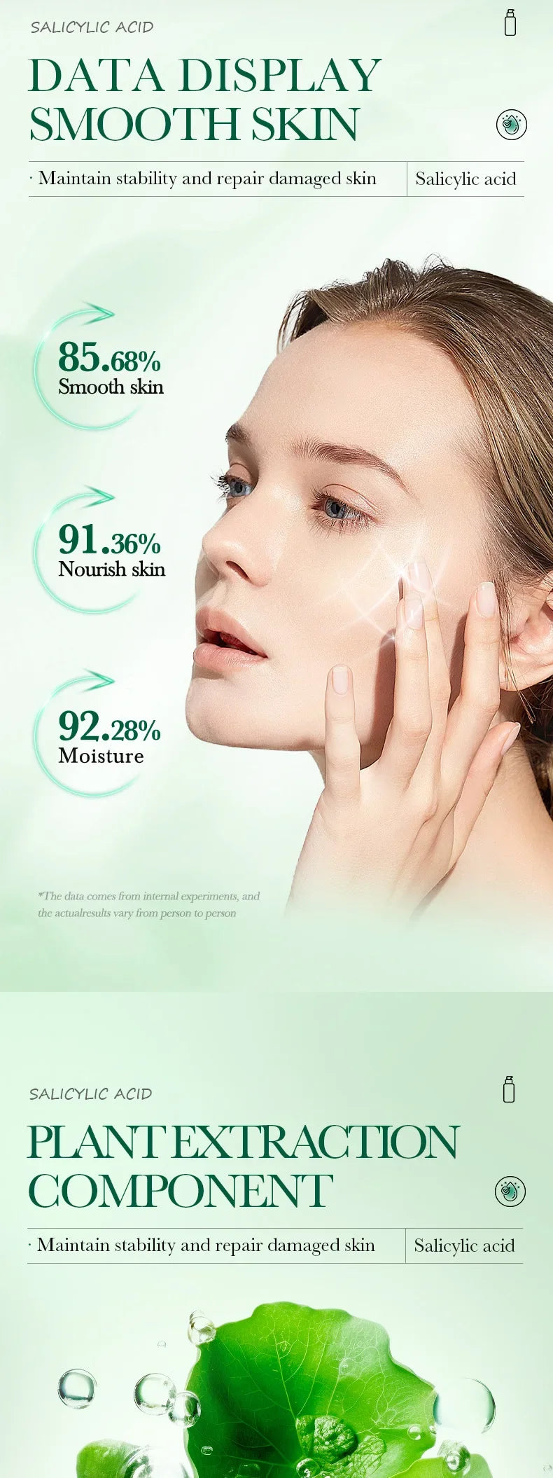 Salicylic Acid Cleansing Essence Lotion Moisturizing and Hydrating Face Cream Acne Amino Acid Skin Care Series