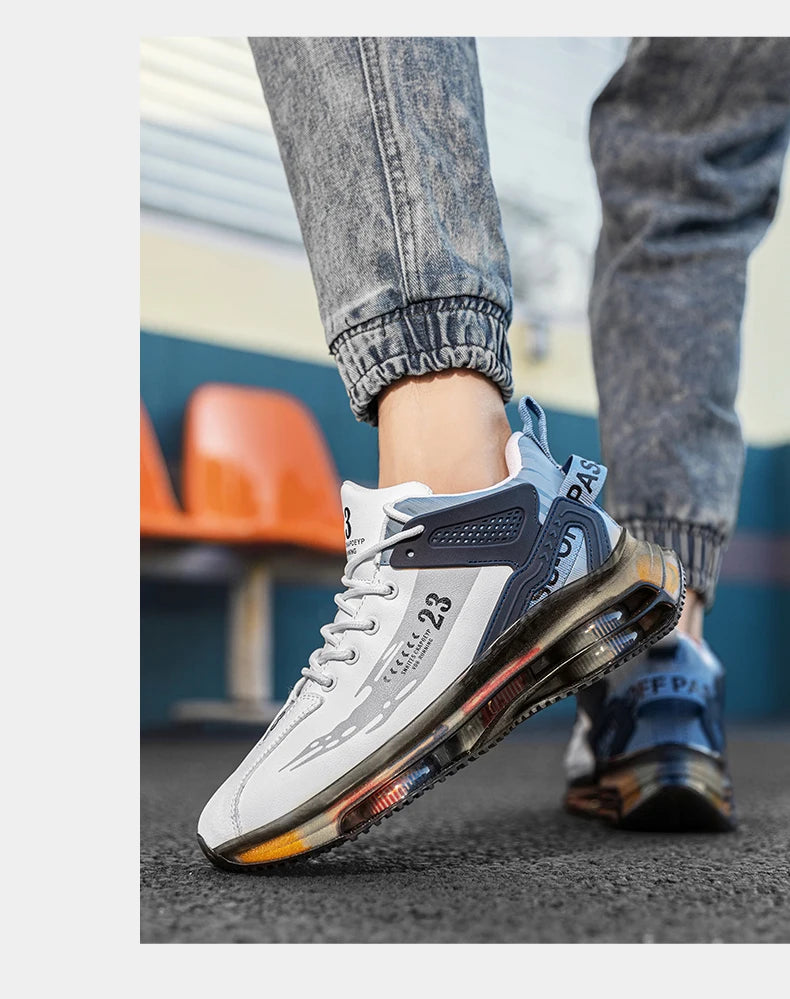 Men Sneaker Shoes Casual Sports Basketball Shoes for Men High Top Male Running Shoes Walking Style Shoes Fashion Footwear