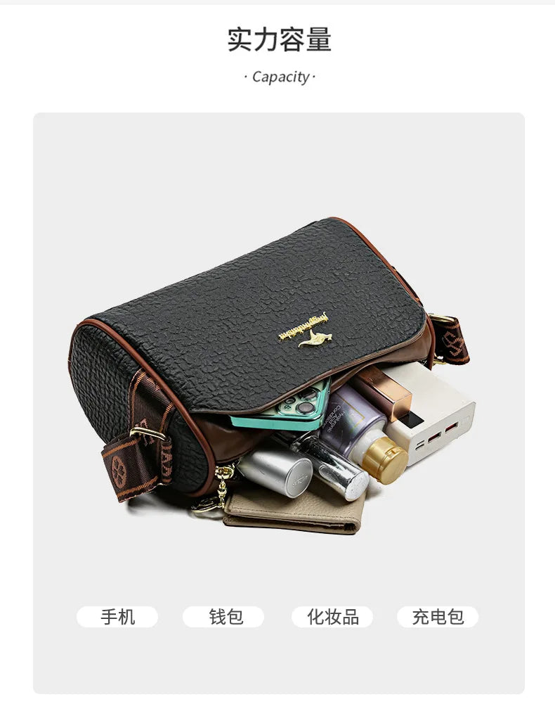 New Pillow Boston Bag Women's Soft Leather Luxury Ladies Handbag Large Capacity Fashion Versatile One Shoulder Crossbody Bag