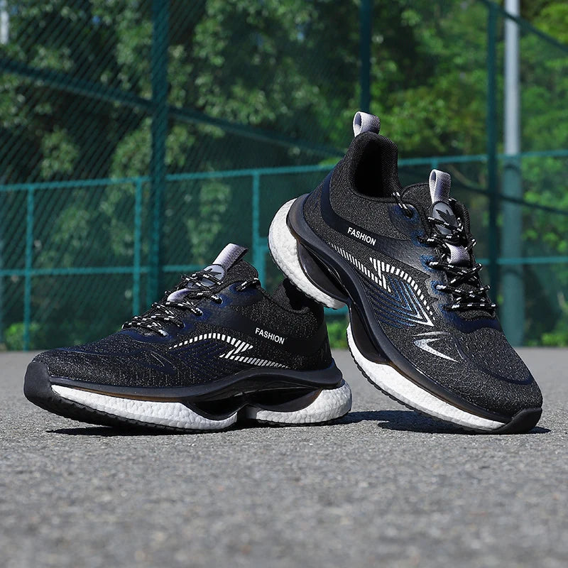 Air Cushion Carbon Plate Sports Running Shoes Men Breathable Lightweight Women's Comfortable Athletic Nonskid Sneakers