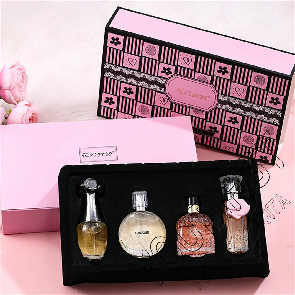 4Pcs Set Women's Perfume 100ml Fresh Natural Floral Scent Parfum Femme Spray Feminino Original Perfumes De Mujer