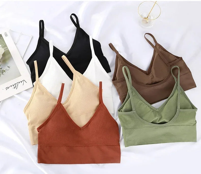 Seamless Women Push Up Bra Beautiful Back Bras Fitness Tops Brassiere Bralette Female Tube Top Underwear with Chest Pad