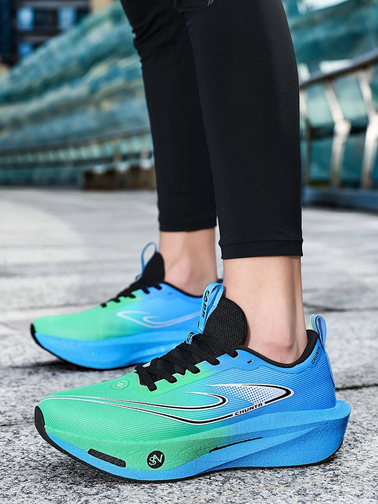 Running Shoes Men Carbon Plate Speciality Marathon Sports Breathable Lightweight Women's Comfortable Nonskid Leisure Sneakers