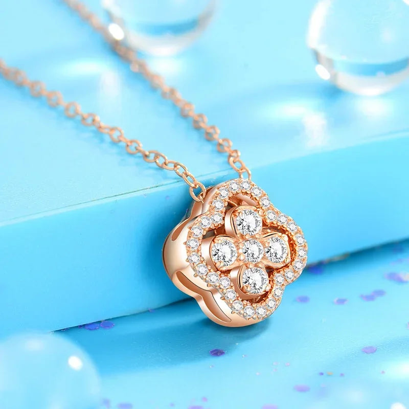 18K Gold Plated Fashion Classic Viral Clovers Pendant Necklace 2 in 1 Convertible women Titanium Steel Jewelry Accessories Gifts