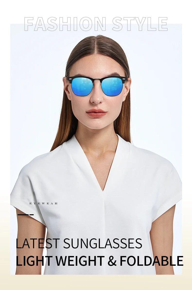 Folding HD Polarized Men Women Sunglasses Designer Club Brand Folded Driving Sun Glasses Blinded DroppShipping Master Shades