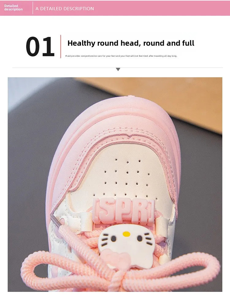 New 2025 Spring Autumn Girls Fashion Sneakers Princess Style Lightweight Casual Shoes for Little Girls