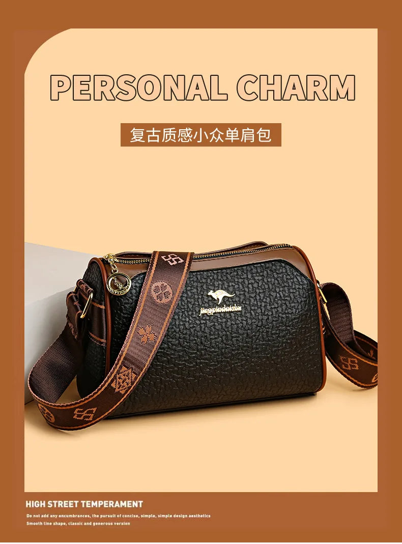 New Pillow Boston Bag Women's Soft Leather Luxury Ladies Handbag Large Capacity Fashion Versatile One Shoulder Crossbody Bag