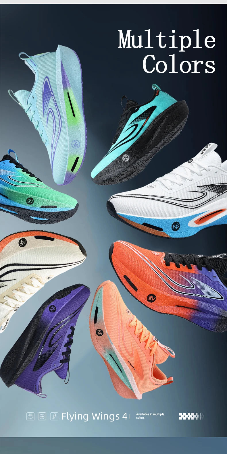 Running Shoes Men Carbon Plate Speciality Marathon Sports Breathable Lightweight Women's Comfortable Nonskid Leisure Sneakers