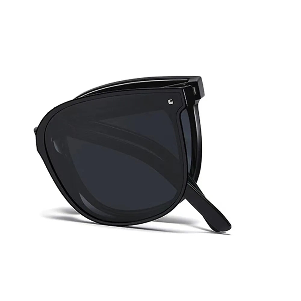 Folding Sunglasses with Case Sun Glasses for Women Fashion Air Cushion Eyewears UV 400 Polarized Eyewears
