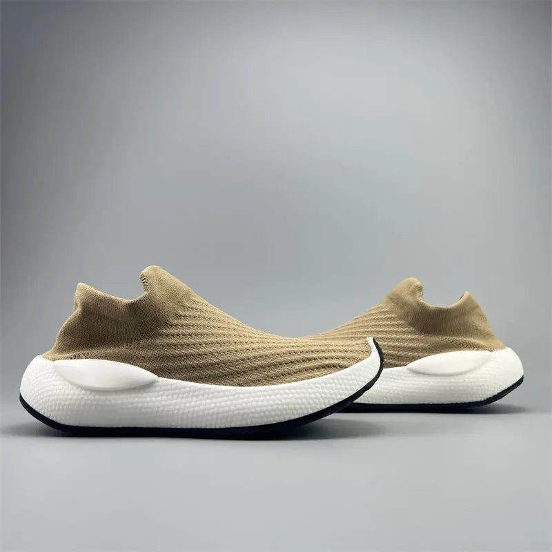 Men's Platform Sneakers - Slip-On Casual Shoes for Gym & Daily Wear