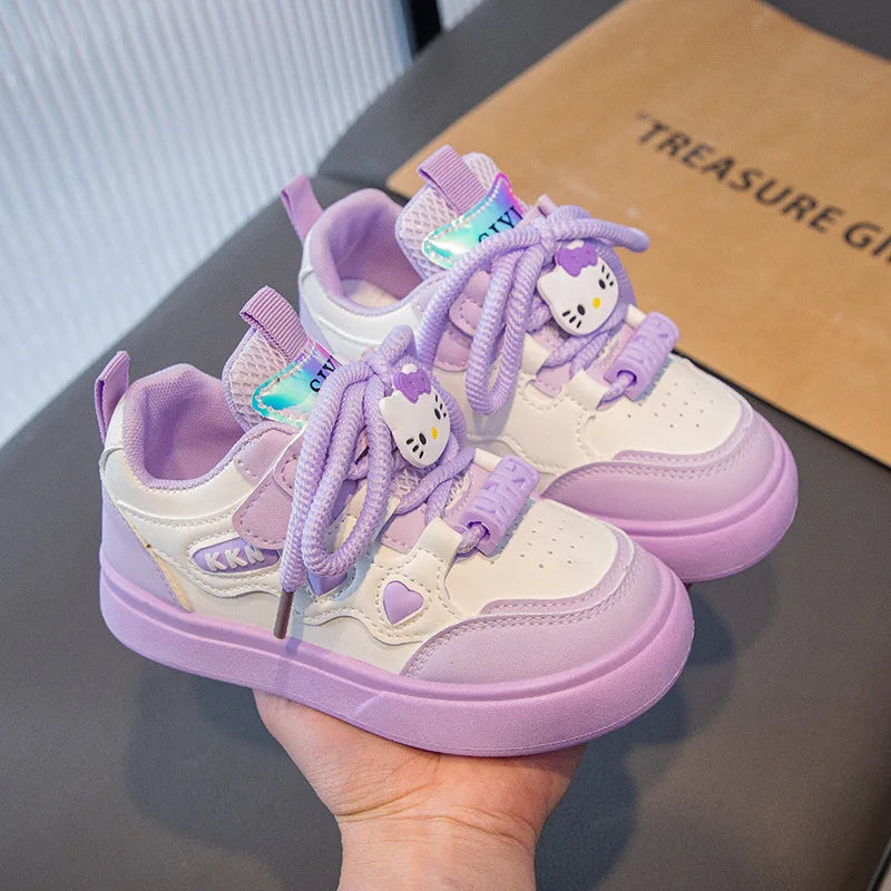 New 2025 Spring Autumn Girls Fashion Sneakers Princess Style Lightweight Casual Shoes for Little Girls