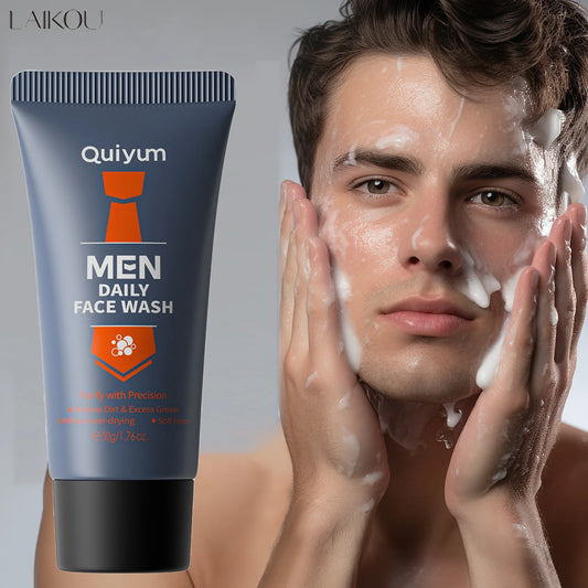 Men Facial Foaming Cleanser Deeply Cleansing Oil Control Moisturizing Blackhead Removal Skin Care Face Wash Foam Cleanser