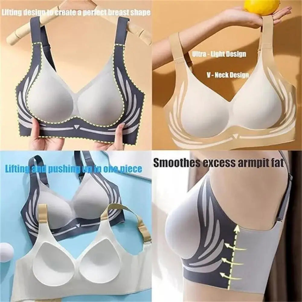 Women Seamless Bras Plus Size Sports Push Up Bra Top Support Comfortable Underwear Brassiere Yoga Fitness Sleep Vest Bralette