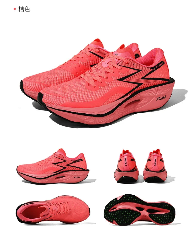 Marathon Air Cushion Carbon Plate Sports Running Shoes Men Breathable Lightweight Women's Comfortable Athletic Nonskid Sneakers