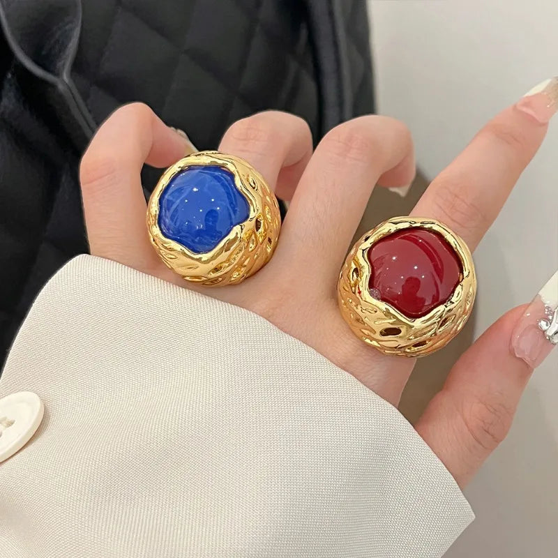 Fashion Jewelry Geometric Big Rings For Women Female Gifts Finger Accessories