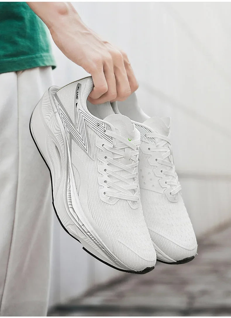 Marathon Air Cushion Carbon Plate Sports Running Shoes Men Breathable Lightweight Women's Comfortable Athletic Nonskid Sneakers