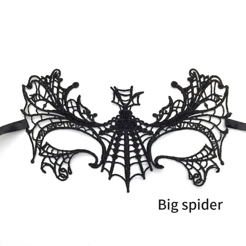 Women Carnival Mask Hollow Lace Masquerade Face Mask Princess Prom Party Props Black Eye Mask Halloween Costume for Women