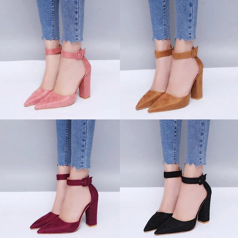 Plus Size Women's Suede High Heels