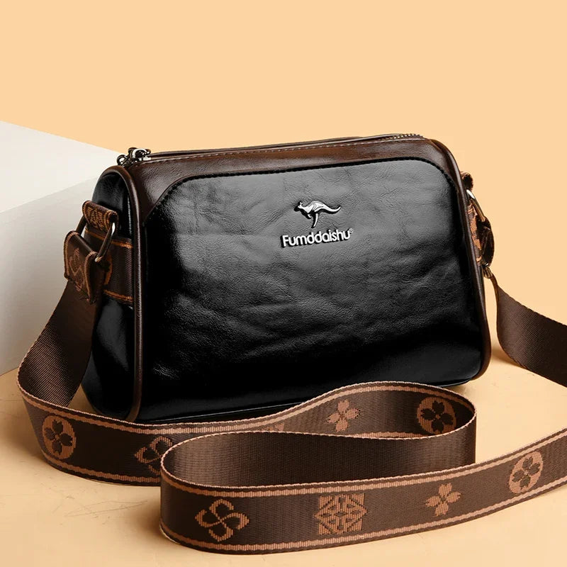 Women High Quality Soft Leather Shoulder Bags Luxury Designer Purses Crossbody Bag Ladies Vintage Messenger Commuting Sac A Main