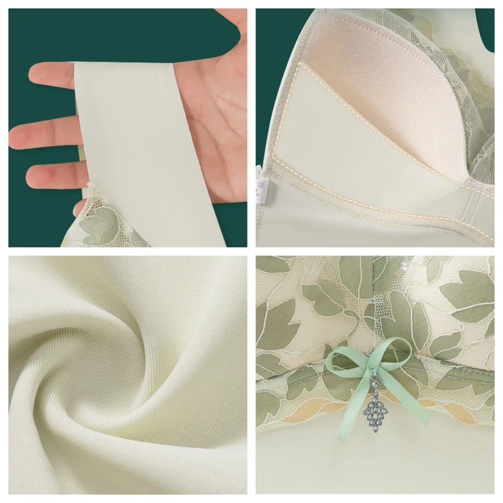 Women's Seamless Push Up Bras Lace Wireless Sexy Lingerie Bra Anti-Sagging Underwear Comfortable Breathable Bra