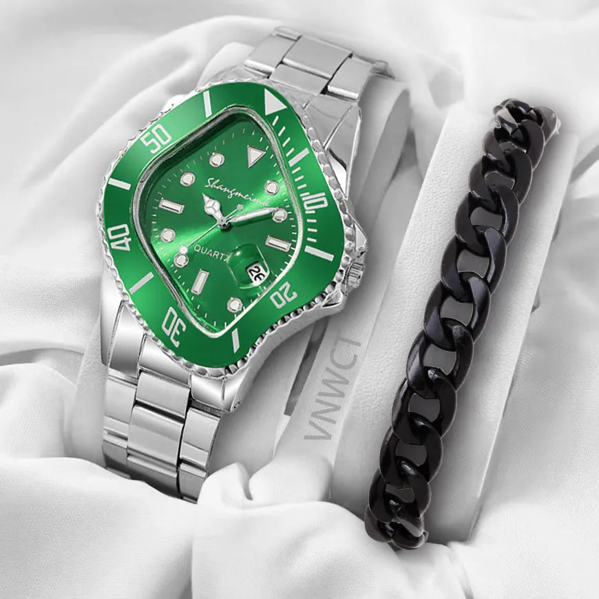 New Water Ghost Watch Men's Business Quartz Watch Bracelet Profile-shaped Alloy Business for Men