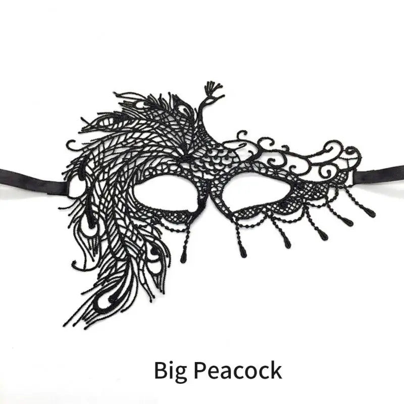 Women Carnival Mask Hollow Lace Masquerade Face Mask Princess Prom Party Props Black Eye Mask Halloween Costume for Women