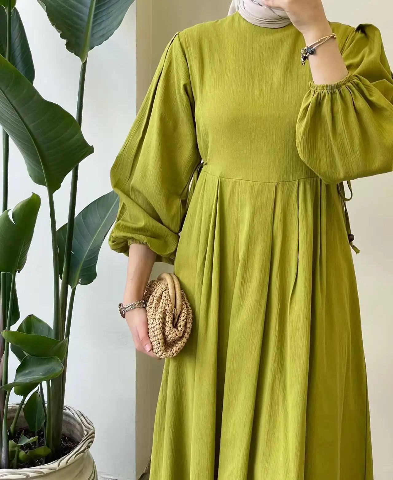 Eid Muslim Abaya Dress Women Modest Kaftan Jalabiya Lace Up Ramadan Morocco Dubai Abayas Islam Vestidos Arab Long Robe Dresses