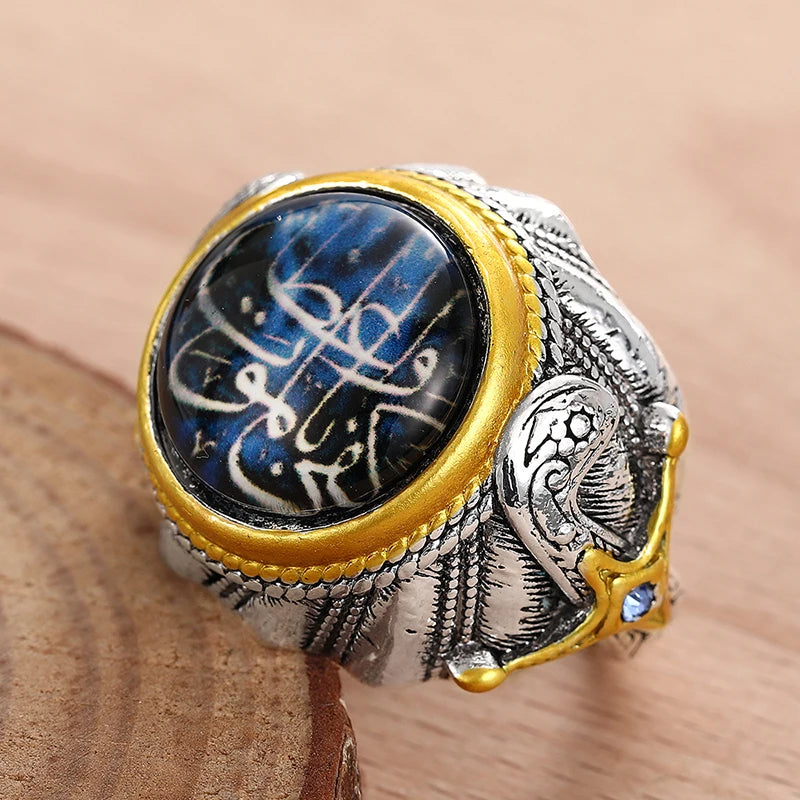 CAOSHI Vintage Male/Female Finger Ring Hyperbole Design Two Tone Carve Pattern Punk Rings Unisex Women/Men Jewelry Drop Shipping