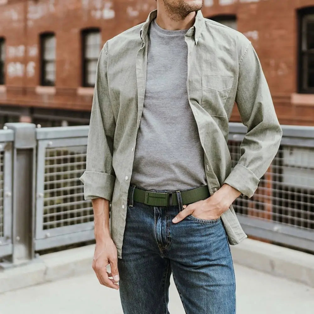 Men Nylon Belt Alloy Buckle Breathable Elastic Belts Men Cowboy Designer Belt Outdoor Casual Tactical Waistbelt Gifts