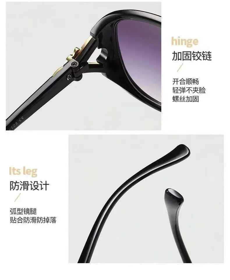 Women's Sunglasses New Simple Fashionable Versatile Trendy  Driving Vacation Sedside Luxury Brands High Quality Sunshade Glasses