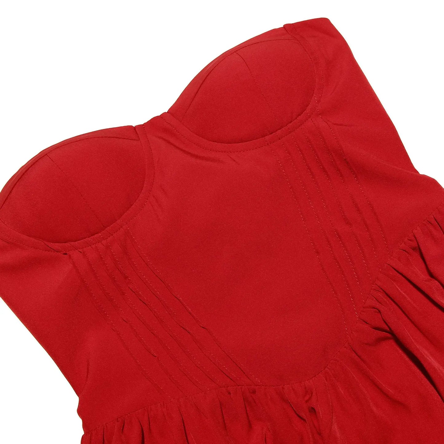 Minigmingxi 2024 Summer One-piece Dress Strapless Bodycon Dress Red Sexy Party Dresses Fashion Women's Clothing