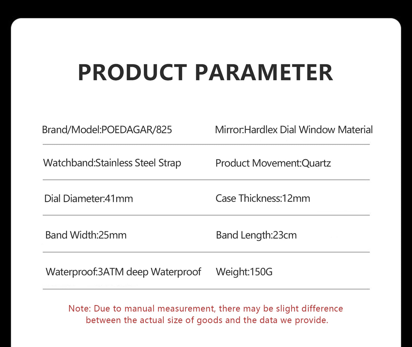 POEDAGAR Fashion Brand Male Watch Waterproof Luminous Stainless Steel Watches For Men Date Week Casual Quartz Men's Clock Reloj