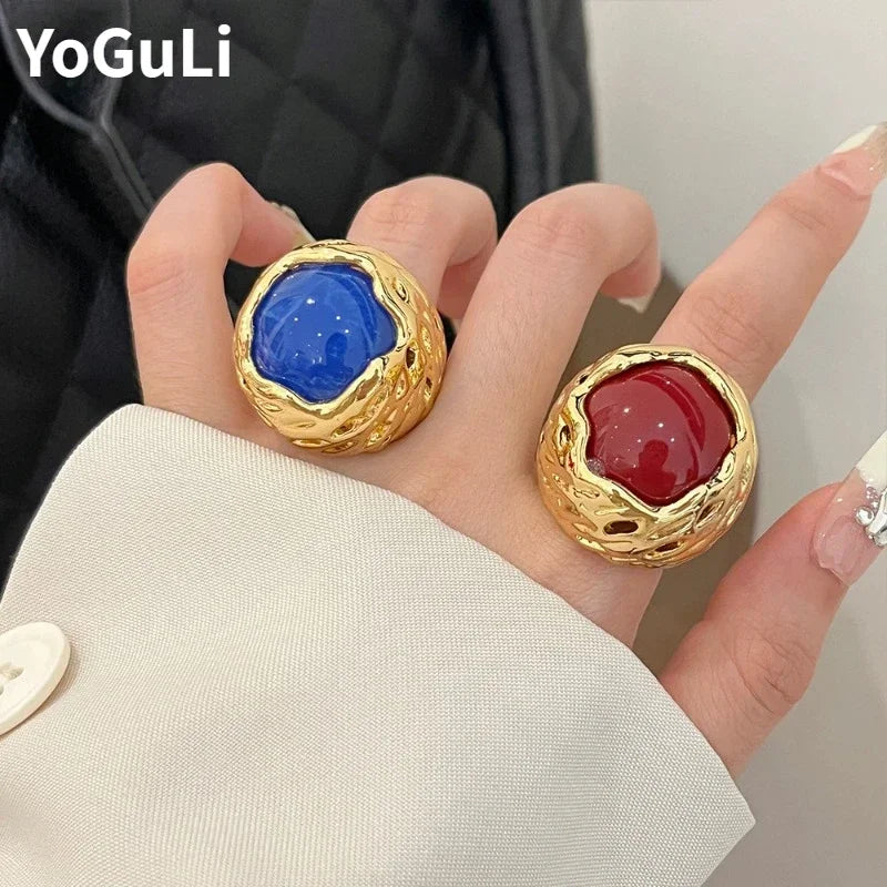 Fashion Jewelry Geometric Big Rings For Women Female Gifts Finger Accessories