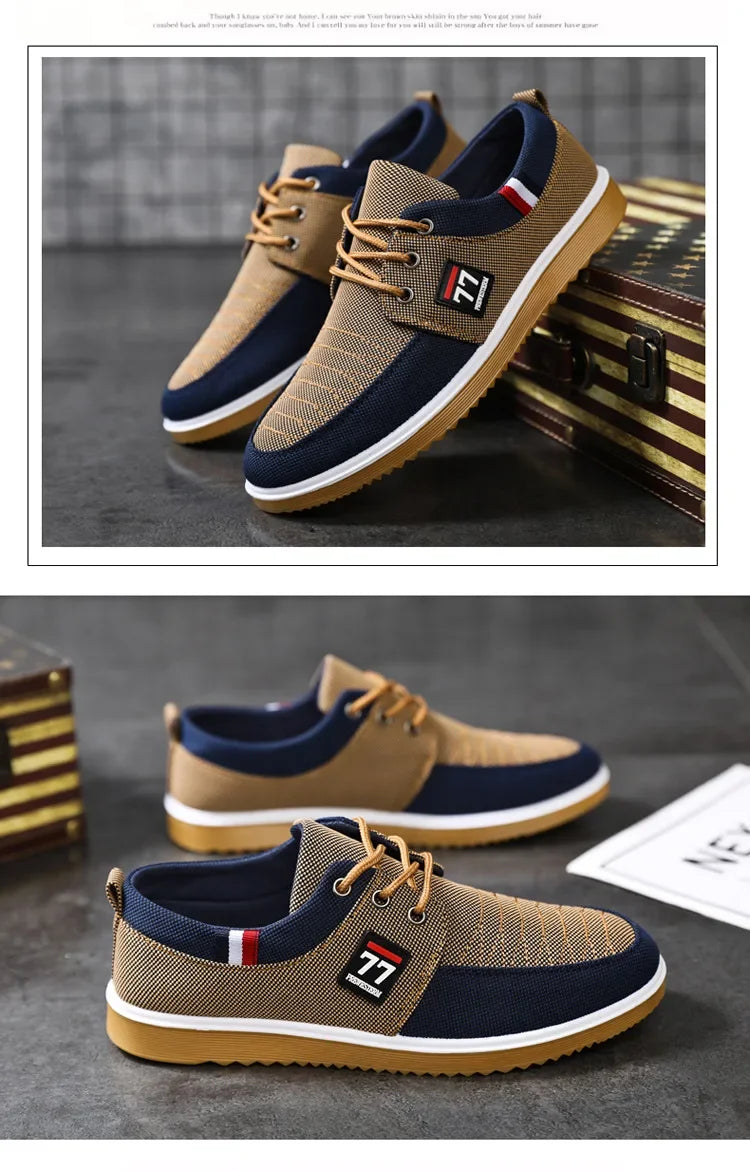 Sneakers Shoes for Men Canvas Shoes Breathable Beef Tendon Bottom Casual Vulcanized Shoes Work Footwear Tenis Masculino2024